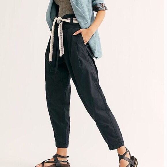 Free People Black Ankle Pants - Picture 1 of 5